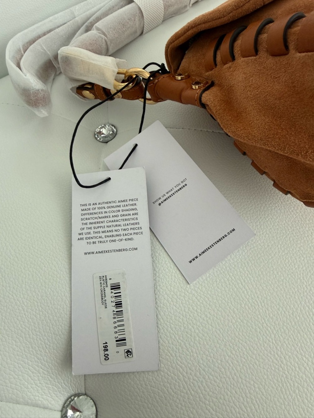 Mini Aimee Kestenberg Brown Suede Crossbody Bag - Picture 10 of 11